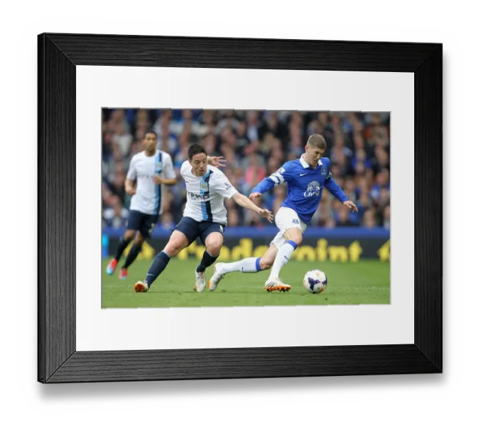 Framed Print : Battle for the Ball: John Stones vs. Samir Nasri - Everton vs. Manchester City (3-2 in Favor of Manchester City, Goodison Park, 03-05-2014) Framed Print : Battle for the Ball: John Stones vs. Samir Nasri - Everton vs. Manchester City (3-2 in Favor of Manchester City, Goodison Park, 03-05-2014)