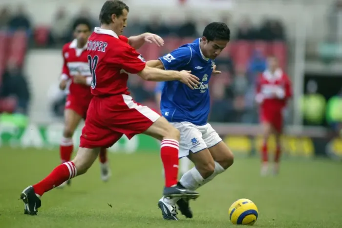 Framed Print : 1-1 Stalemate: Mbrough vs Everton (16-01-05) Framed Print : 1-1 Stalemate: Mbrough vs Everton (16-01-05)