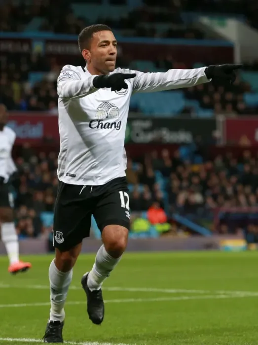 Framed Print : Aaron Lennon's Brace: Everton Secures Victory over Aston Villa in Premier League