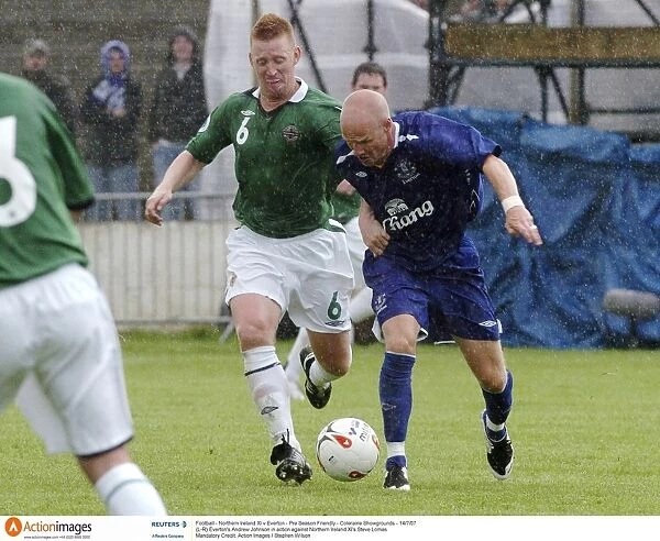 Andrew Johnson vs. Steve Lomas: A Clash of Football Giants in Northern Ireland XI vs. Everton, 2007