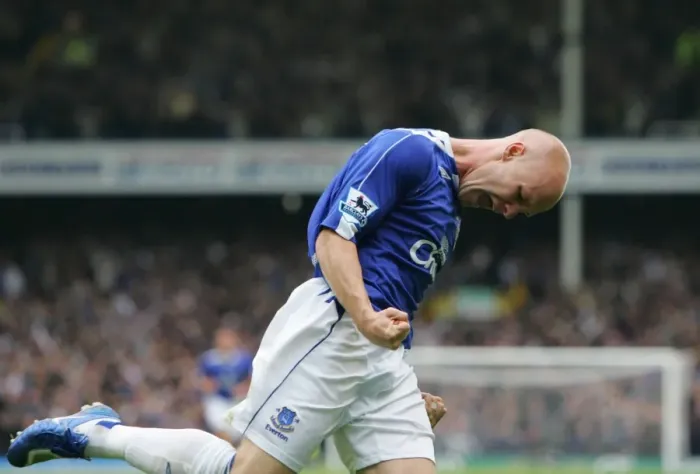 Framed Print : Andy Johnson's Thrilling Debut: First Everton Goal Framed Print : Andy Johnson's Thrilling Debut: First Everton Goal