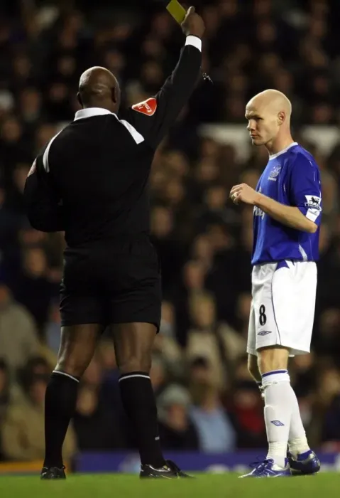 Framed Print : Andy Johnson's Yellow Card: Everton vs. Bolton Wanderers in FA Barclays Premiership, Goodison Park (18 / 11 / 06) Framed Print : Andy Johnson's Yellow Card: Everton vs. Bolton Wanderers in FA Barclays Premiership, Goodison Park (18 / 11 / 06)