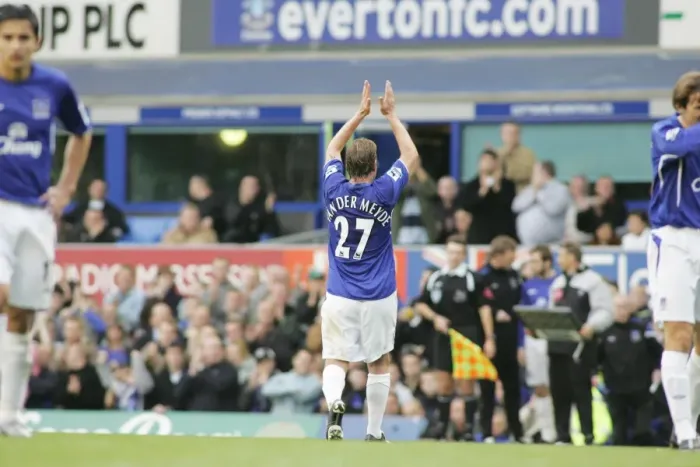 Framed Print : Andy Van der Meyde Bids Farewell to Everton Fans: A Heartfelt Salute Framed Print : Andy Van der Meyde Bids Farewell to Everton Fans: A Heartfelt Salute