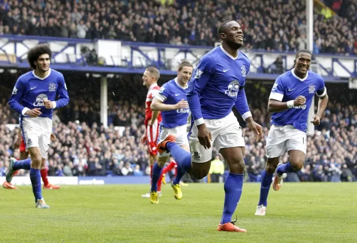 Framed Print : Anichebe Scores Everton's Second Goal: Everton 2-0 Queens Park Rangers (April 13, 2013) Framed Print : Anichebe Scores Everton's Second Goal: Everton 2-0 Queens Park Rangers (April 13, 2013)