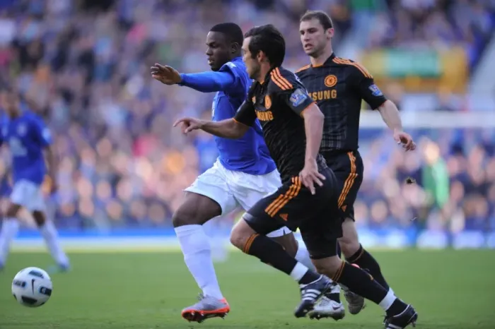Framed Print : Anichebe vs Ferreira: A Battle at Goodison Park - Everton vs Chelsea, Premier League 2011 Framed Print : Anichebe vs Ferreira: A Battle at Goodison Park - Everton vs Chelsea, Premier League 2011