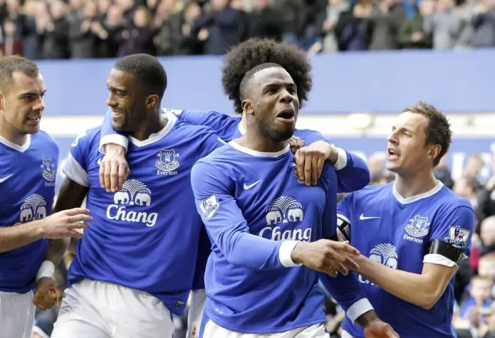 Framed Print : Anichebe's Brace: Everton Takes 2-0 Lead Over Queens Park Rangers (April 13, 2013) Framed Print : Anichebe's Brace: Everton Takes 2-0 Lead Over Queens Park Rangers (April 13, 2013)