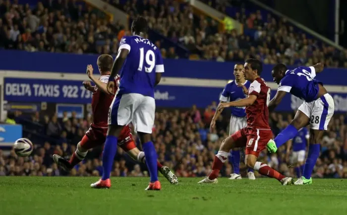 Framed Print : Anichebe's Brace: Everton Thrashes Leyton Orient 5-0 in Capital One Cup Framed Print : Anichebe's Brace: Everton Thrashes Leyton Orient 5-0 in Capital One Cup