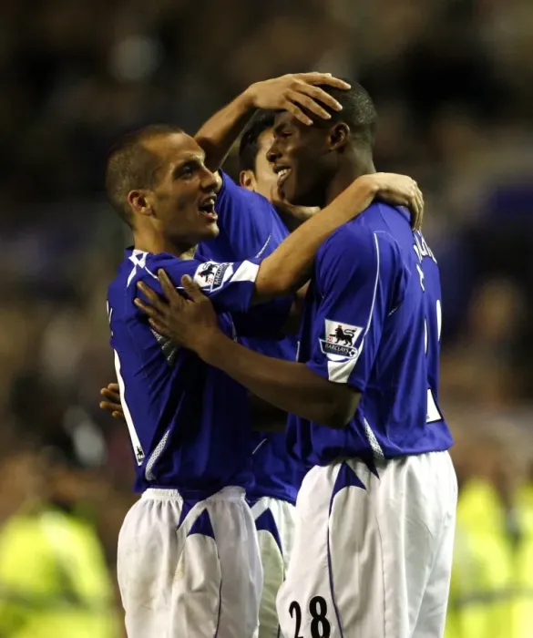 Framed Print : Anichebe's Brace: Everton's Fourth Goal vs. Luton Town (2006)