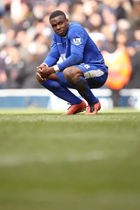 Framed Print : Anichebe's Regret: A Frustrating Draw for Everton at White Hart Lane (07-04-2013) Framed Print : Anichebe's Regret: A Frustrating Draw for Everton at White Hart Lane (07-04-2013)