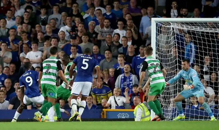 Framed Print : Arouna Kone Scores Fourth Goal: Everton Crushes Yeovil Town in EFL Cup Framed Print : Arouna Kone Scores Fourth Goal: Everton Crushes Yeovil Town in EFL Cup