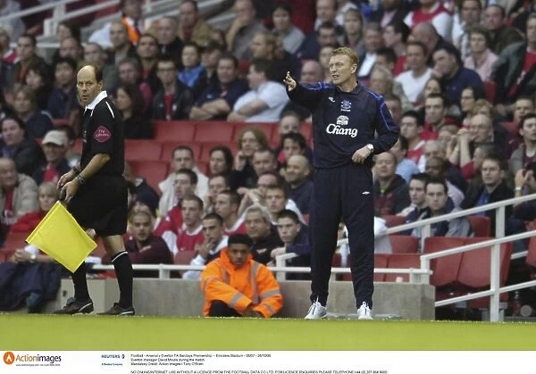 Arsenal v Everton - Everton manager David Moyes during the match