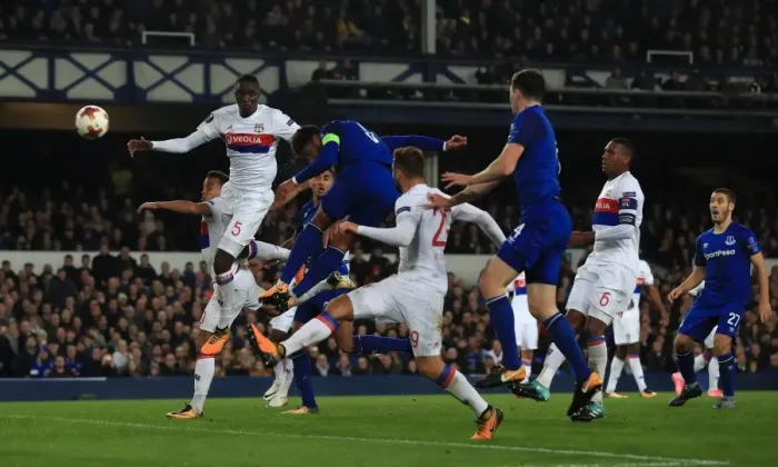 Framed Print : Ashley Williams Scores First Goal for Everton in Europa League Clash against Olympique Lyonnais at Goodison Park Framed Print : Ashley Williams Scores First Goal for Everton in Europa League Clash against Olympique Lyonnais at Goodison Park