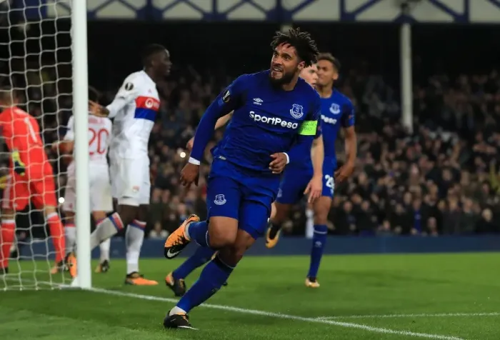 Framed Print : Ashley Williams Scores First Goal: Everton vs. Olympique Lyonnais, UEFA Europa League, Goodison Park Framed Print : Ashley Williams Scores First Goal: Everton vs. Olympique Lyonnais, UEFA Europa League, Goodison Park