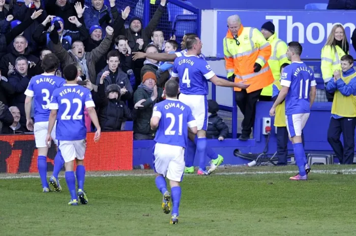 Framed Print : Barclays Premier League - Everton v Aston Villa - Goodison Park Framed Print : Barclays Premier League - Everton v Aston Villa - Goodison Park