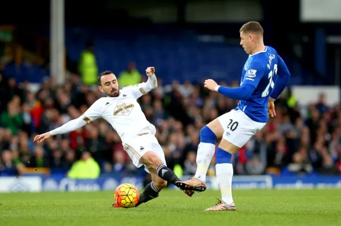 Framed Print : Barclays Premier League - Everton v Swansea City - Goodison Park Framed Print : Barclays Premier League - Everton v Swansea City - Goodison Park