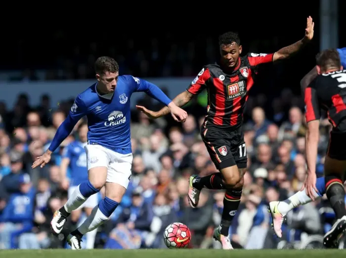 Framed Print : Barkley vs. King: Intense Battle at Goodison Park - Everton vs. AFC Bournemouth, Barclays Premier League Framed Print : Barkley vs. King: Intense Battle at Goodison Park - Everton vs. AFC Bournemouth, Barclays Premier League