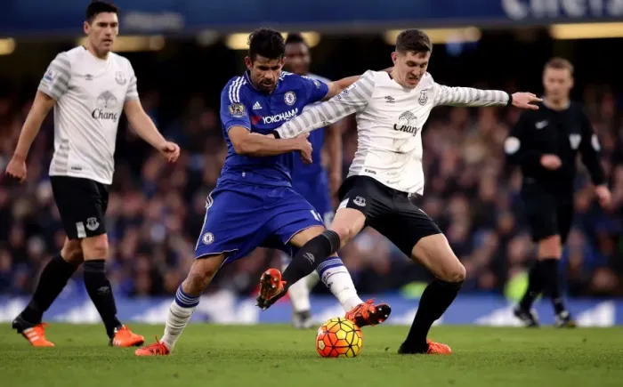 Framed Print : Battle for the Ball: Diego Costa vs. John Stones - Premier League Rivalry Framed Print : Battle for the Ball: Diego Costa vs. John Stones - Premier League Rivalry