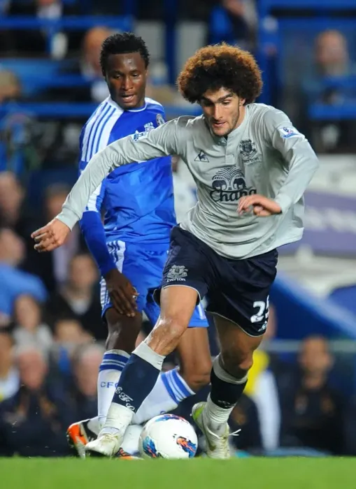 Framed Print : Battle for the Ball: Mikel vs. Fellaini - A Premier League Rivalry (Chelsea vs. Everton, 15 October 2011)