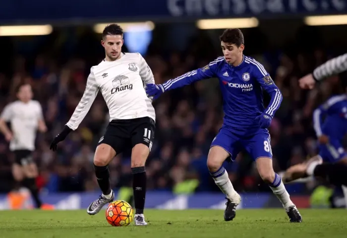 Framed Print : Battle for the Ball: Mirallas vs. Oscar - Premier League Rivalry at Stamford Bridge Framed Print : Battle for the Ball: Mirallas vs. Oscar - Premier League Rivalry at Stamford Bridge