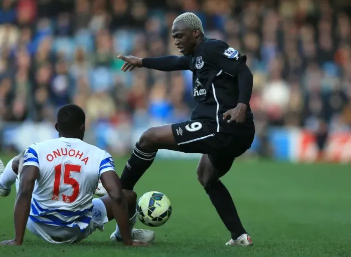 Framed Print : Battle for the Ball: Onuoha vs. Kone - Queens Park Rangers vs. Everton Framed Print : Battle for the Ball: Onuoha vs. Kone - Queens Park Rangers vs. Everton