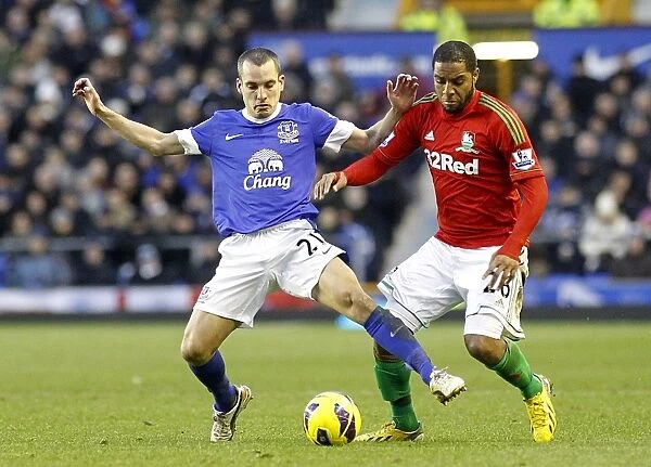 Battle for the Ball: Osman vs. Agustien - Everton vs. Swansea City, Premier League Rivalry (12-01-2013)