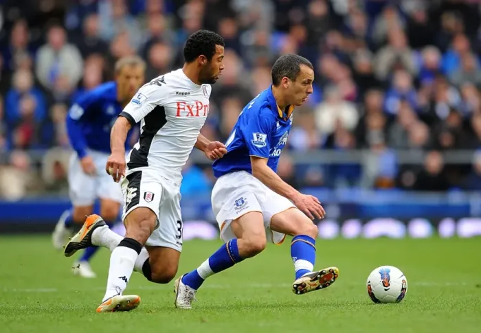 Framed Print : Battle for the Ball: Osman vs. Dembele - Everton vs. Fulham, Premier League Rivalry (2012)