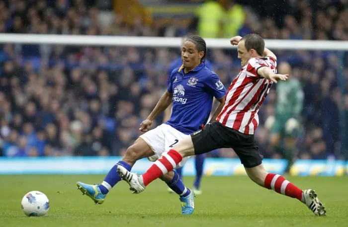 Framed Print : Battle for the Ball: Pienaar vs. Vaughan - Everton vs. Sunderland, Premier League Rivalry (09 April 2012) Framed Print : Battle for the Ball: Pienaar vs. Vaughan - Everton vs. Sunderland, Premier League Rivalry (09 April 2012)