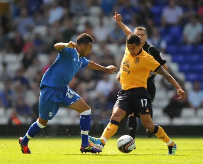 Framed Print : Battle for the Ball: Tim Cahill vs. Nathan Redmond - A Pre-Season Rivalry (Birmingham City vs. Everton, 2011) Framed Print : Battle for the Ball: Tim Cahill vs. Nathan Redmond - A Pre-Season Rivalry (Birmingham City vs. Everton, 2011)