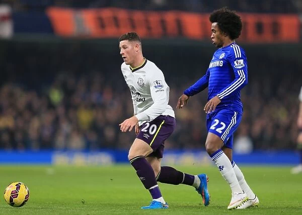 Battle for the Ball: Willian vs. Barkley - Premier League Rivalry Unfolds at Stamford Bridge