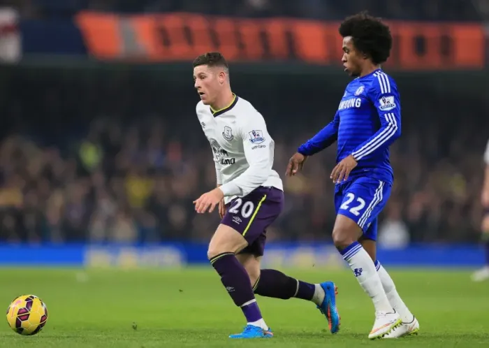 Framed Print : Battle for the Ball: Willian vs. Barkley - Premier League Rivalry Unfolds at Stamford Bridge Framed Print : Battle for the Ball: Willian vs. Barkley - Premier League Rivalry Unfolds at Stamford Bridge