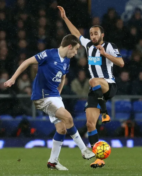 Framed Print : Battle at Goodison Park: Andros Townsend vs. Seamus Coleman - Intense Rivalry in Everton vs. Newcastle United, Premier League Clash Framed Print : Battle at Goodison Park: Andros Townsend vs. Seamus Coleman - Intense Rivalry in Everton vs. Newcastle United, Premier League Clash