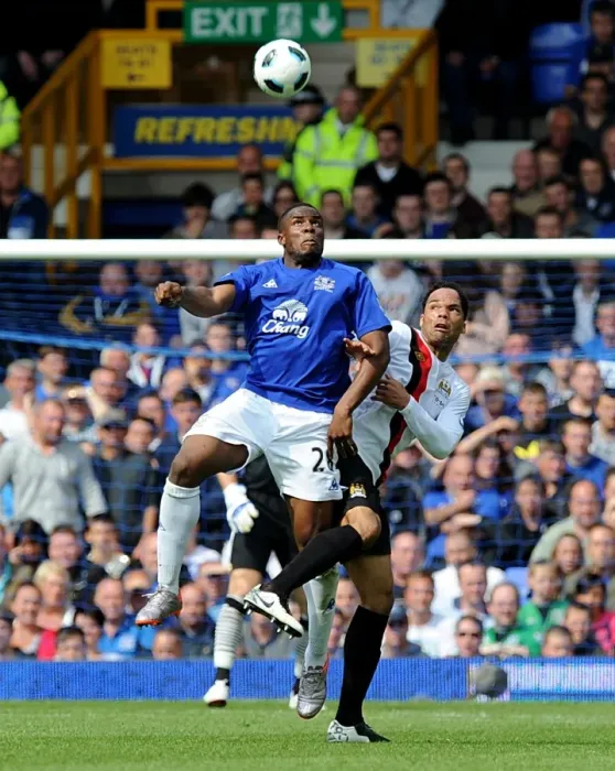 Framed Print : Battle at Goodison Park: Anichebe vs. Lescott - Everton vs. Manchester City (07 May 2011) - Intense Rivalry on the Football Field Framed Print : Battle at Goodison Park: Anichebe vs. Lescott - Everton vs. Manchester City (07 May 2011) - Intense Rivalry on the Football Field