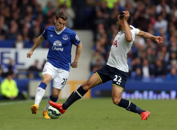 Framed Print : Battle at Goodison Park: A Clash Between Coleman and Chadli in Everton vs. Tottenham Premier League Match Framed Print : Battle at Goodison Park: A Clash Between Coleman and Chadli in Everton vs. Tottenham Premier League Match