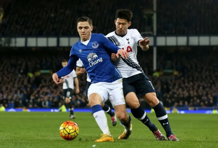 Framed Print : Battle at Goodison Park: Muhamed Besic vs. Son Heung-Min - Premier League Clash Framed Print : Battle at Goodison Park: Muhamed Besic vs. Son Heung-Min - Premier League Clash