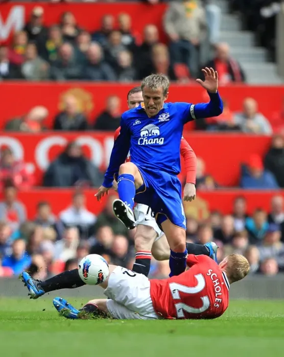 Framed Print : Battle for Supremacy: Neville vs. Scholes - Everton vs. Manchester United Rivalry Reignited (22 April 2012, Old Trafford)