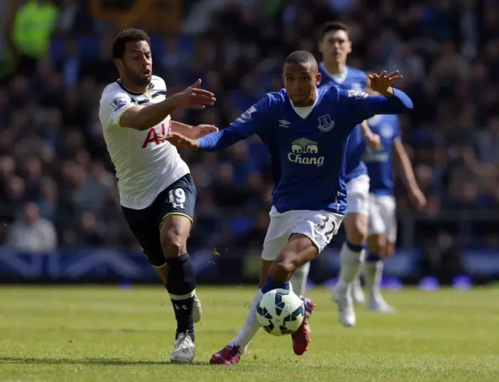 Framed Print : Battleground Goodison: Galloway vs. Dembele - Everton vs. Tottenham Premier League Clash Framed Print : Battleground Goodison: Galloway vs. Dembele - Everton vs. Tottenham Premier League Clash