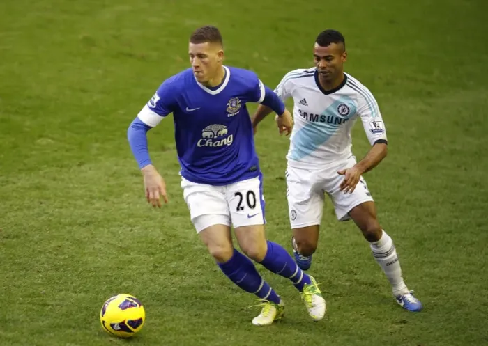 Framed Print : Battling for the Ball: Ross Barkley vs. Ashley Cole - Everton vs. Chelsea Rivalry Framed Print : Battling for the Ball: Ross Barkley vs. Ashley Cole - Everton vs. Chelsea Rivalry