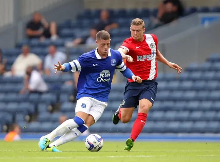 Framed Print : Battling for Supremacy: Ross Barkley vs. Alex Marrow in Everton's Pre-Season Victory over Blackburn Rovers (2013) Framed Print : Battling for Supremacy: Ross Barkley vs. Alex Marrow in Everton's Pre-Season Victory over Blackburn Rovers (2013)