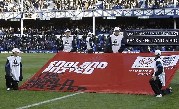 Back the Bid: Everton FC Fans Unveil Massive Support Banner vs. West Bromwich Albion at Goodison Park (BPL, 27 November 2010)