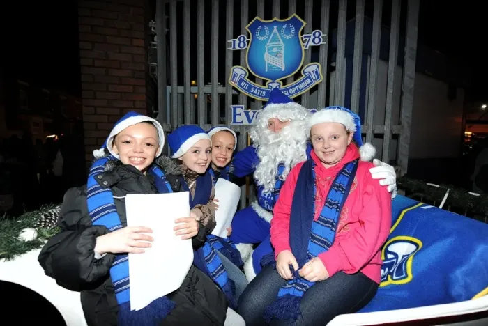 Framed Print : Blue Santa's Magical Visit to Goodison Park: Everton Fans Celebrate the Holidays with Everton FC (December 21, 2011) - Everton vs Swansea City Framed Print : Blue Santa's Magical Visit to Goodison Park: Everton Fans Celebrate the Holidays with Everton FC (December 21, 2011) - Everton vs Swansea City