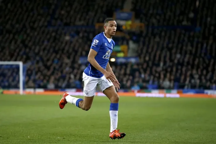 Framed Print : Brendan Galloway in Action: Everton vs Stoke City at Goodison Park - Premier League Framed Print : Brendan Galloway in Action: Everton vs Stoke City at Goodison Park - Premier League