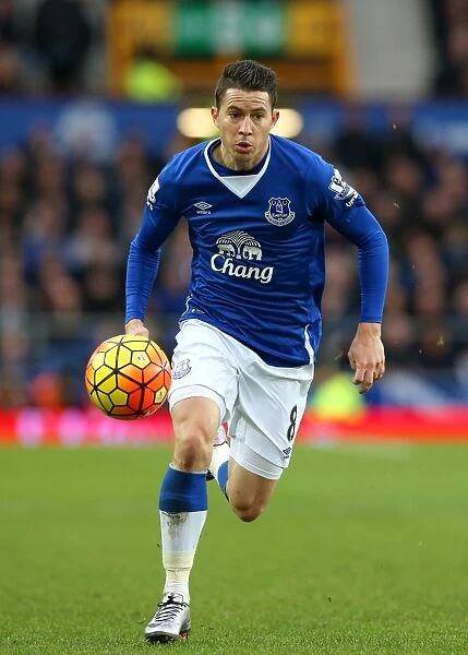 Bryan Oviedo in Action for Everton vs Swansea City at Goodison Park - Premier League