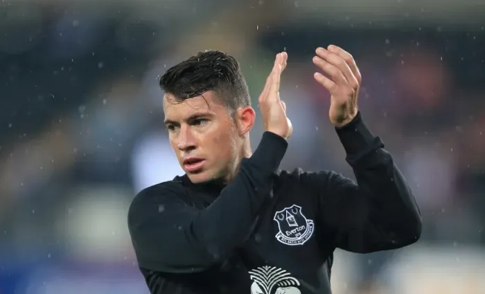 Framed Print : Bryan Oviedo Prepares for Everton's Capital One Cup Battle at Swansea
