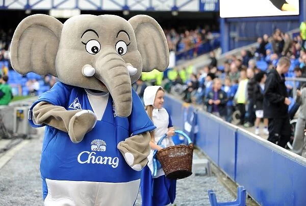 Changi the Elephant Roars: Everton vs Aston Villa at Goodison Park, Barclays Premier League