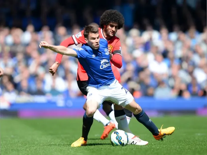 Framed Print : Clash at Goodison Park: Coleman vs. Fellaini - Everton vs. Manchester United, Premier League Battle Framed Print : Clash at Goodison Park: Coleman vs. Fellaini - Everton vs. Manchester United, Premier League Battle