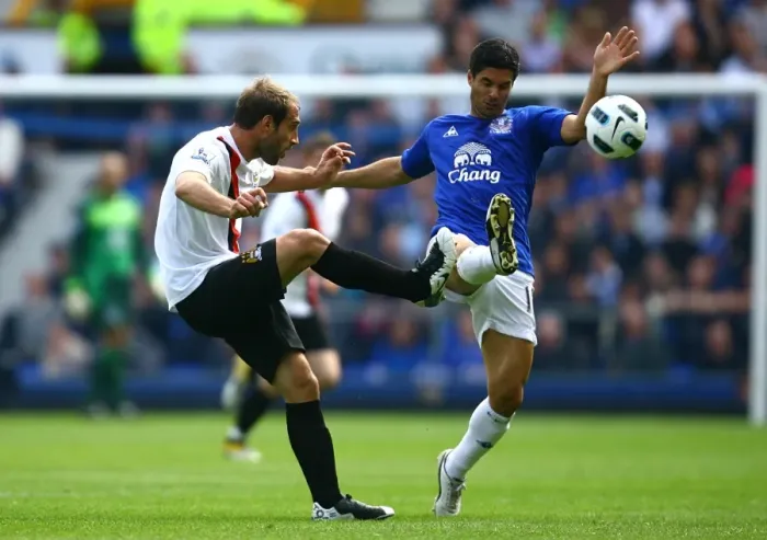 Framed Print : Clash at Goodison Park: Mikel Arteta vs. Pablo Zabaleta - Everton vs. Manchester City, Premier League (2011) Framed Print : Clash at Goodison Park: Mikel Arteta vs. Pablo Zabaleta - Everton vs. Manchester City, Premier League (2011)