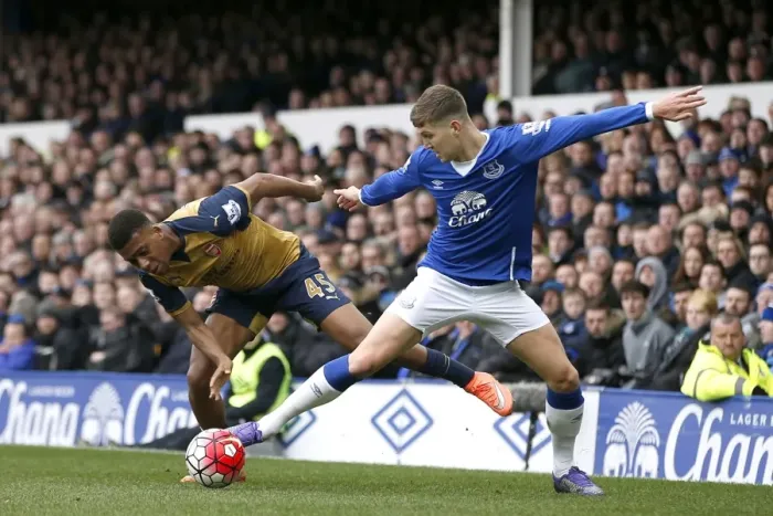 Framed Print : Clash at Goodison Park: Stones vs. Iwobi in Premier League Showdown Framed Print : Clash at Goodison Park: Stones vs. Iwobi in Premier League Showdown