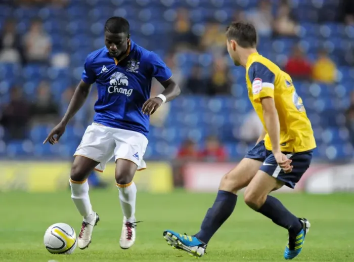 Framed Print : Clash at Kassam: Oxford United vs. Everton - Pre-Season Friendly (2011) - A Battle Between Joe Anderson and Femi Oregbiriki Framed Print : Clash at Kassam: Oxford United vs. Everton - Pre-Season Friendly (2011) - A Battle Between Joe Anderson and Femi Oregbiriki