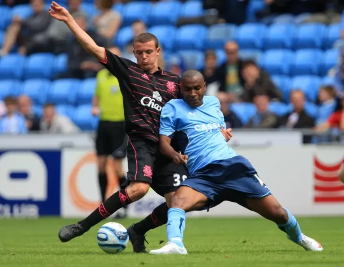 Framed Print : Clash on the Pitch: Morrison vs. Wallace - Coventry City vs. Everton Pre-Season Soccer Showdown Framed Print : Clash on the Pitch: Morrison vs. Wallace - Coventry City vs. Everton Pre-Season Soccer Showdown