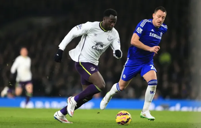 Framed Print : Clash at Stamford Bridge: A Battle of Blues - John Terry vs. Romelu Lukaku, Premier League Framed Print : Clash at Stamford Bridge: A Battle of Blues - John Terry vs. Romelu Lukaku, Premier League
